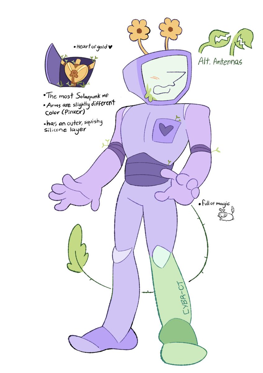 finished this lads body reference. Why must tenna have no neck
#flowertenna