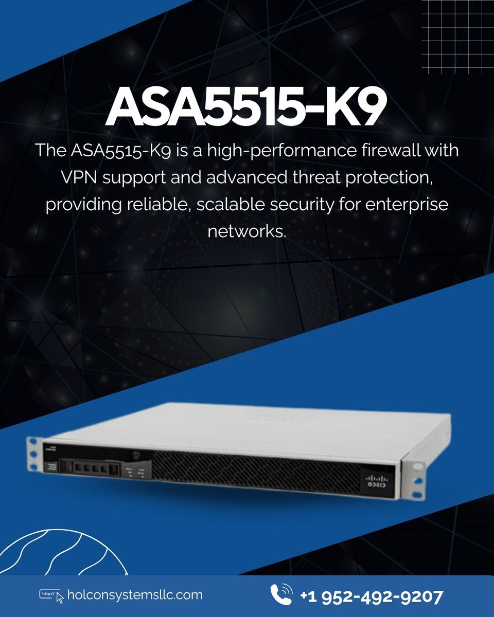 exciscokit's tweet image. The ASA5515-Kg delivers enterprise-grade protection with powerful performance and reliability. 
#holconsystems #networkingsolutions #ithardware #networkefficiency  #businessconnectivity