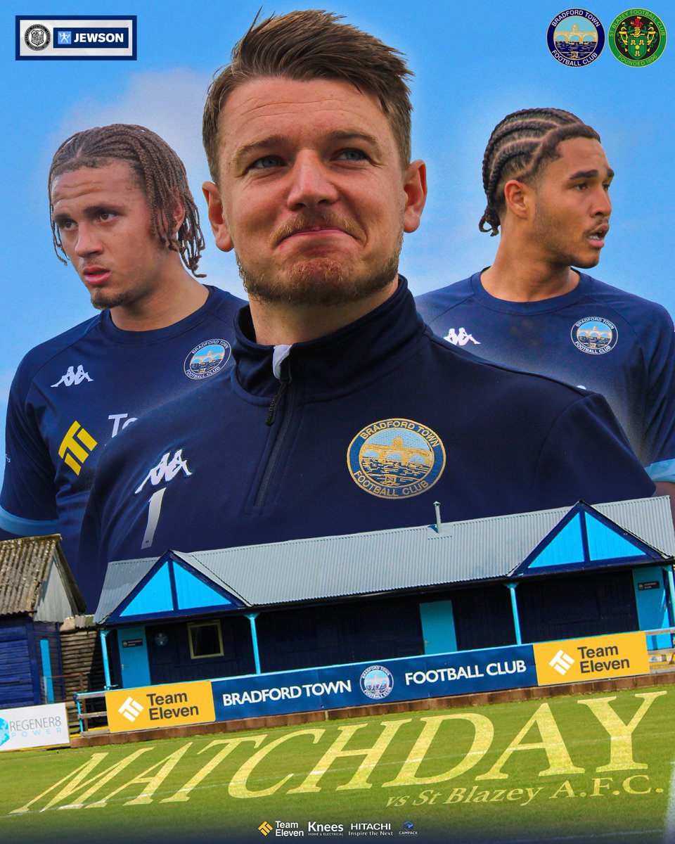 BradfordTownFC's tweet image. Let's go, Trowbridge Road 🫡

🆚 @StBlazeyAFC
🏆 The Jewson @_WesternLeague_ Premier
📍 The Knees Trowbridge Road Ground, BA15 1EX
⏰ 3pm Kick-Off
🎟️ £8 Adults | £4 Concessions | £2 U16s

#BTNSTB | #BTFC