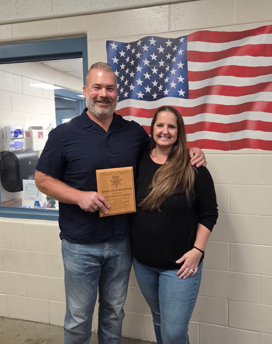 SLOSheriff's tweet image. Join us in honoring Correctional Sergeant Matt Soenksen, who is retiring after 27 years of dedicated service to the San Luis Obispo County Sheriff’s Office.

Matt’s career has been defined by his leadership, integrity, and compassion — qualities that have earned him deep respect…