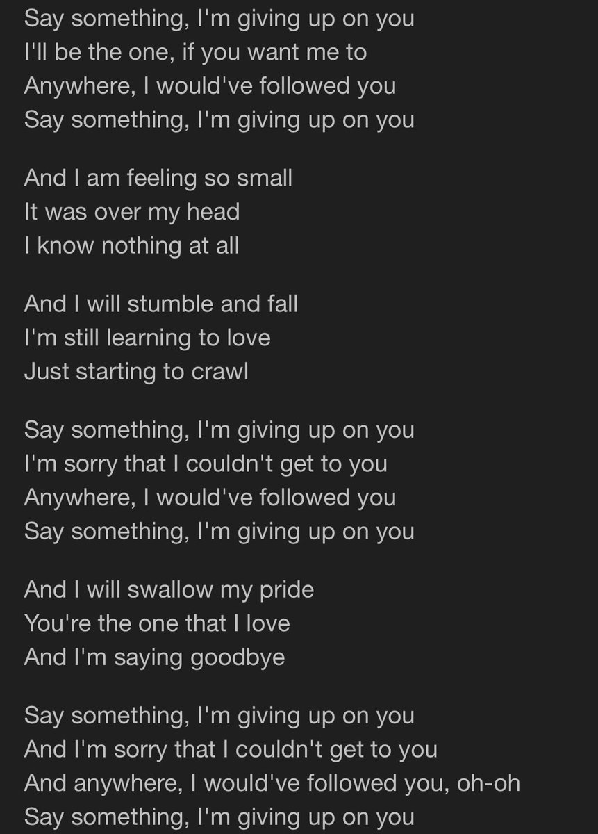 _illicitrose's tweet image. say something i’m giving up on you is sooo jisbon coded