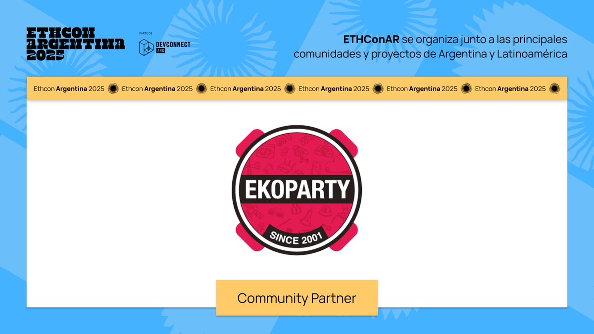 Ultra Sound Party 🔥 Aug 13 📆 (@ultrasoundparty) on Twitter photo Hola <a href="/ekoparty/">Ekoparty | Hacking everything</a> 👋 ¡Nos pone muy contentos contar con su apoyo!
Ekoparty es el gran punto de encuentro de la comunidad de ciberseguridad de Latinoamérica y el mundo.
Del 22 al 24 de octubre en el Centro de Convenciones de Buenos Aires y... ¡Claro que vamos a estar allí! Hola <a href="/ekoparty/">Ekoparty | Hacking everything</a> 👋 ¡Nos pone muy contentos contar con su apoyo!
Ekoparty es el gran punto de encuentro de la comunidad de ciberseguridad de Latinoamérica y el mundo.
Del 22 al 24 de octubre en el Centro de Convenciones de Buenos Aires y... ¡Claro que vamos a estar allí!