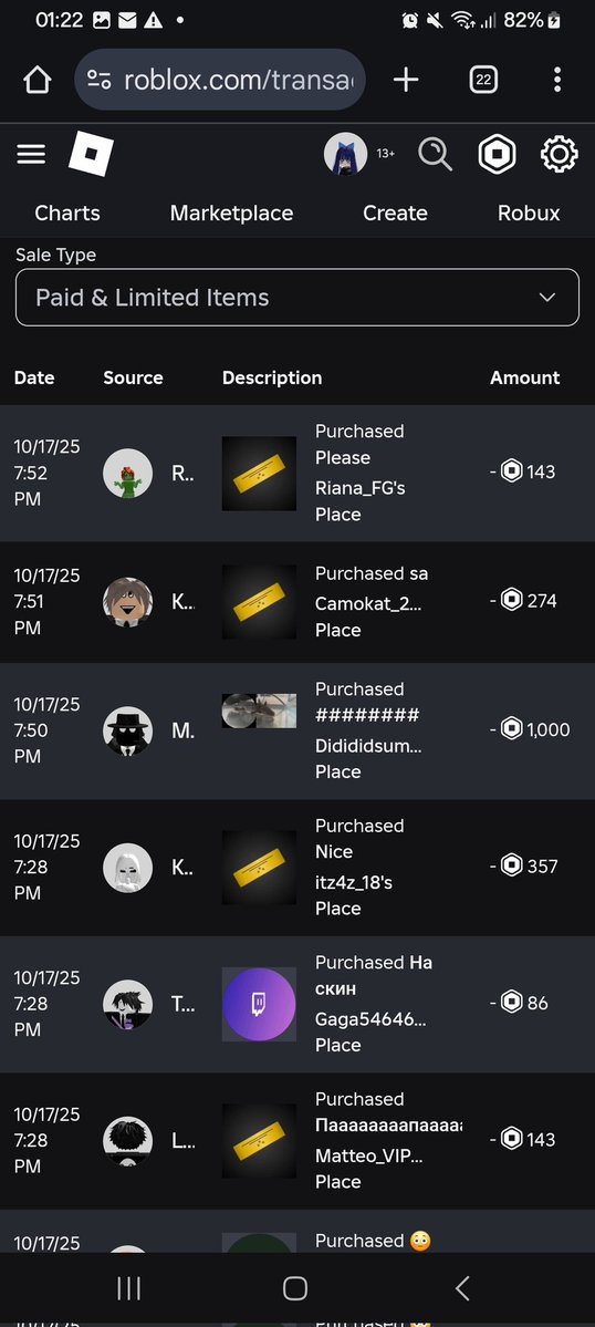 Napne_'s tweet image. I can't stop crying so hard and holding my tears because I already lost my 5k robux?? I didn't know my Roblox account was hacked before and I didn't buy this shit stuff, all of my hard work.. is GONE. It made my heart dropped, SERIOUSLY.....
#ROBLOX #robux
