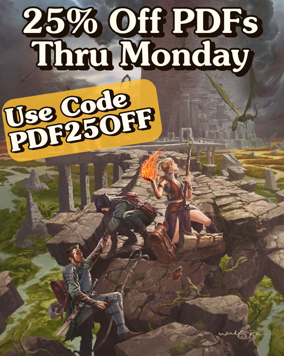 trolllordgames's tweet image. PLEASE SHARE! Itching to try a new #ttrpg? Castles &amp;amp; Crusades is the game you&apos;ve been looking for. Deadly and fast-paced combat, easy balancing, limitless possibilities for roleplay and storytelling 🔥⚔️ Snag the PDF of our Player&apos;s Handbook at 25% off thru Monday 10/20! 
👉…