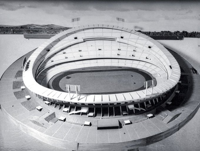 MXESTADIOS's tweet photo. Este fue el proyecto para ampliar a 100 mil personas el Estadio Olímpico Universitario, de cara a los Juegos Olímpicos del 68.
Finalmente no se realizó.
Consistía en crear un tercer piso alrededor de la tribuna del Palomar y colocar una pequeña cubierta periférica. https://t.co/1AJXKWrlIU