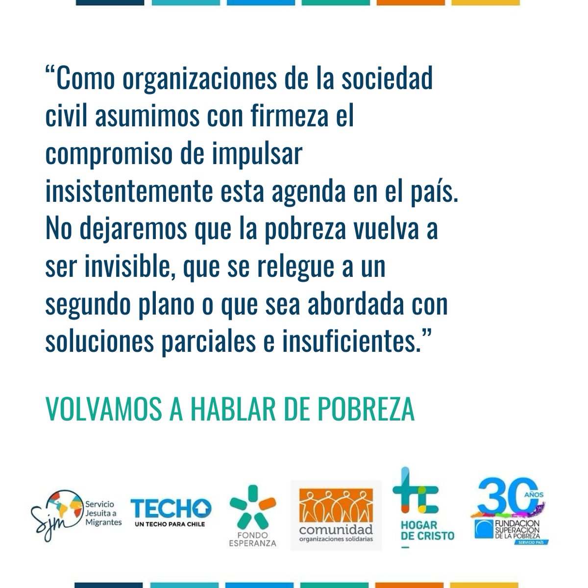 Este 17 de octubre, VOLVAMOS A HABLAR DE POBREZA

En el Día internacional para la #ErradicaciónDeLaPobreza, la sociedad civil hace el siguiente llamado.

📲 Lee la declaración completa 🔗 superacionpobreza.cl/dia-internacio…