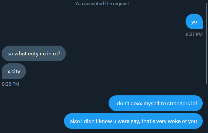 I love the definitely not scammers on twitter &lt;3 but also using my full name was HILARIOUS
