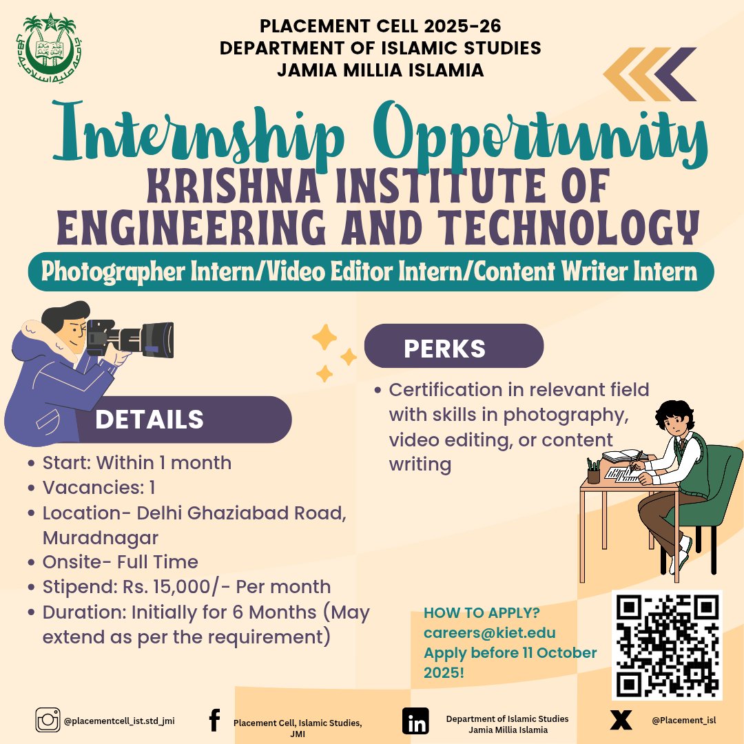 Placement_isl's tweet photo. #PlacementCell
#CampusPlacement
#CareerOpportunities
#InternshipAlert
#JobOpportunities
#RecruitmentDrive
#CareerGuidance
#CareerSupport https://t.co/ULzT3WmhYA