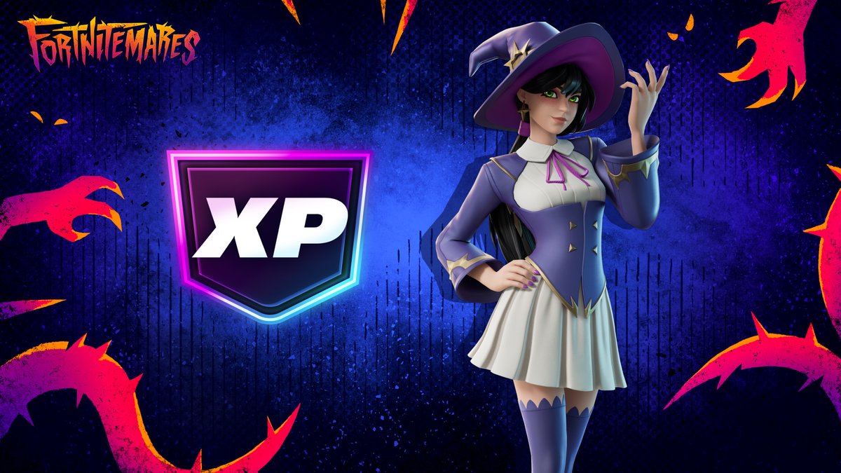 Fortnite's tweet image. HAPPY XP-OWEEN 🎃 🎃 🎃 🎃
Celebrate Fortnitemares and jump in to earn supercharged XP this weekend!