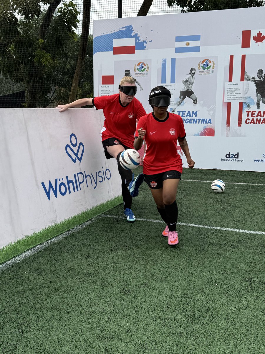 ***An update on blind soccer***

The First National Canadian Women’s Blind Soccer Team competed at the IBSA Women's Blind Football World Championship in India from  October 5-11. 

The tournament was a huge success, players and staff learned a lot and have found a next level in