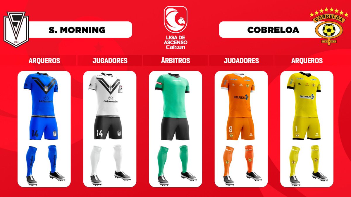 CampeonatoCL's tweet image. 👕🩳🧦 Revisa el #DressCode de la #Fecha28 de la #LigadeAscensoCaixun🏆
📌 @DepRecoletaSADP 🆚️ @Rangersdetalca_
📌 @Stgo_Morning 🆚 @Cobreloa_SADP
📌 @SM_AricaOficial 🆚 @USanFelipeSADP
📌 @curicounidocdp 🆚 @swanderers
