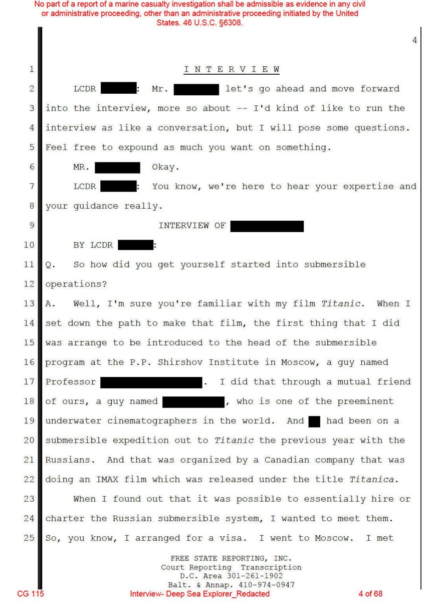 A mysterious redacted expert in submersibles was interviewed by the Coast Guard during the OceanGate Titan investigation.

It is seemingly The Sea God Poseidon  — “Well, I'm sure you're familiar with my ability to control The Ocean.”
