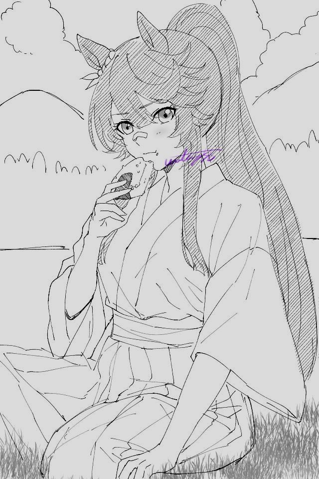 前に描いた和服を…ブルスカにしかあげてなかったかな？