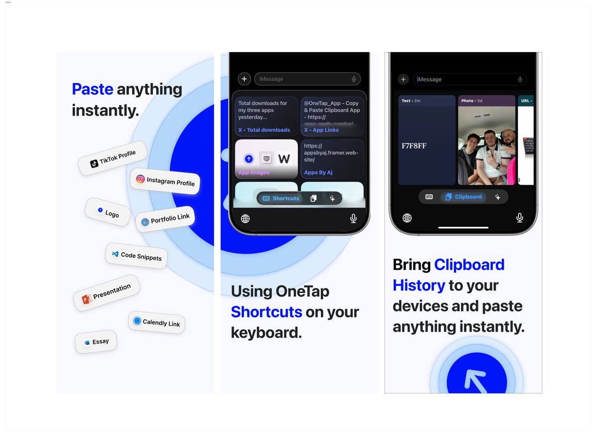 ajpicard928's tweet image. Cooking up new App Store preview screens for @onetap_app 👀

Which version do you like the best?
