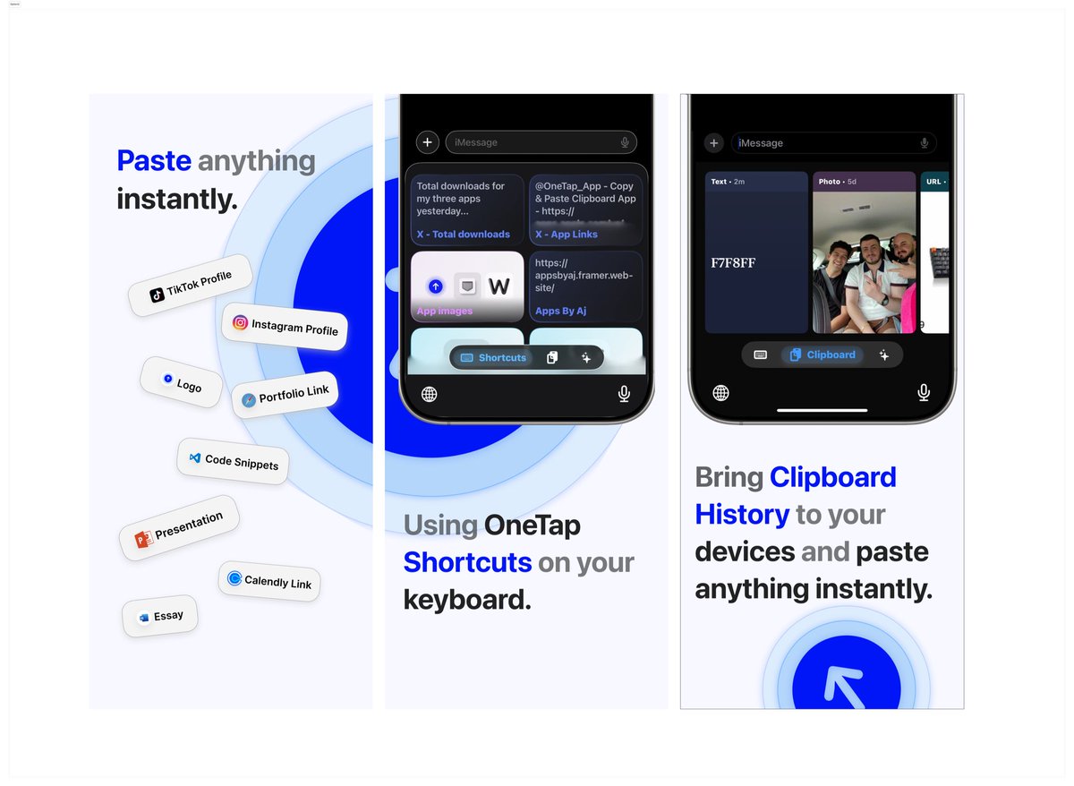 ajpicard928's tweet image. Cooking up new App Store preview screens for @onetap_app 👀

Which version do you like the best?