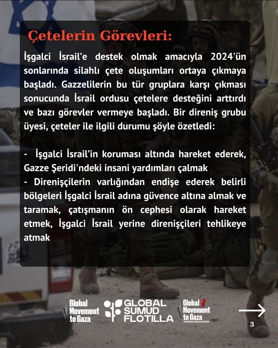 sumudanatolia's tweet image. İşgal Rejiminin Destekçileri 

Silahlı Çeteler

İşgalci İsrail, yerli direniş karşıtı çeteleri silahlandırarak iç karışıklık çıkartmaları için görevlendirmektedir. 

#freepalestine #alleyesongaza #gazastrip #explore #explorepage #keşfet #gazzeyeözgürlük