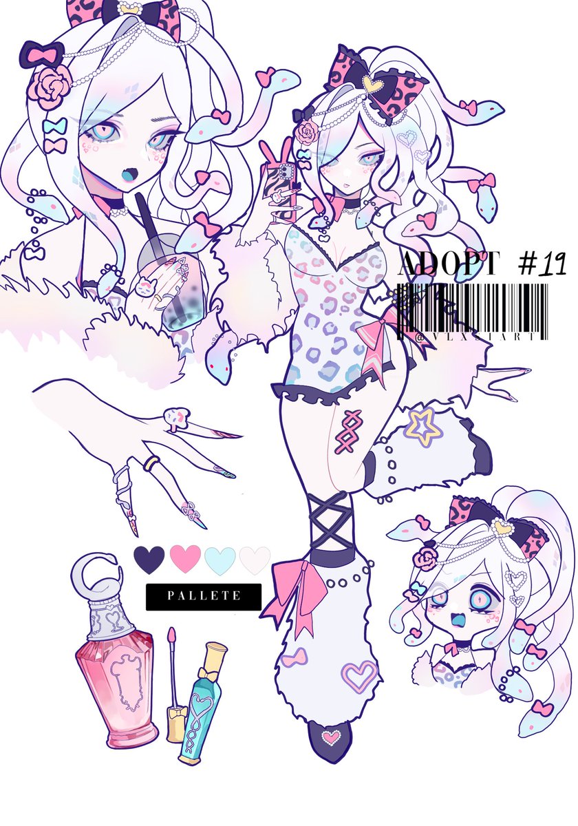 Vixsial's tweet photo. Open Auction [ HALLOWEEN-THEMED ADOPT ] 🎃

Gorgon gyaru🐍🩷🩵

SB: $250 ( separated ref &amp; no watermark)
MI: 5
AB1: $480 ( COMMERCIAL USE )
AB2: $666 ( COMMERCIAL USE, FULL REF SHEET  )

#adoptmeoffers #adoptables #adoptable #characteredesign #Auction https://t.co/UJAtBpD0NW
