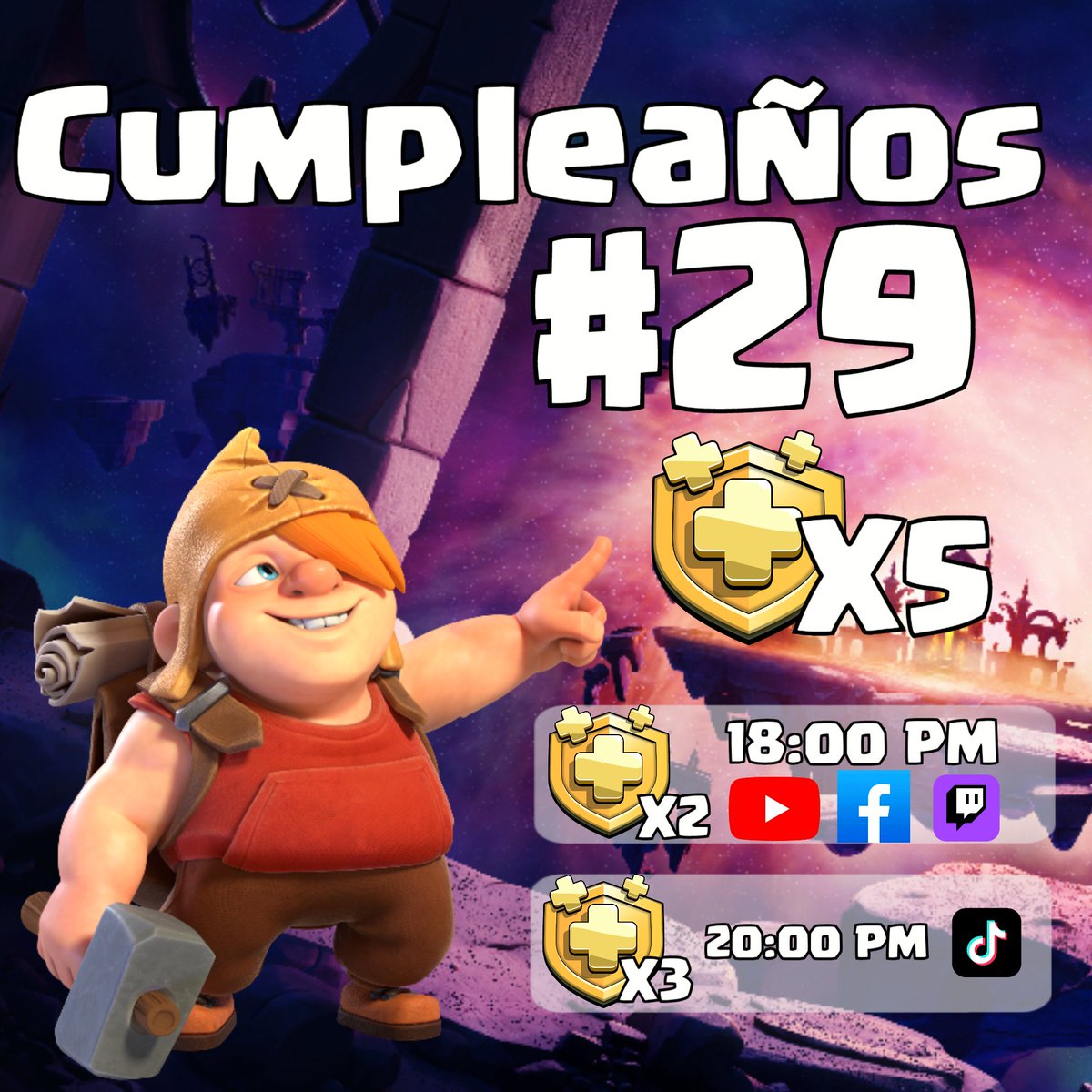 Hoy estoy muy agradecido con Dios,la vida y con ustedes 
En los stream de hoy daré 5 pases de Oro, no deben hacer nada, Solo estar en los en vivo
(Gracias Por Todo, Abajo les dejo el horario ES GMT-6)