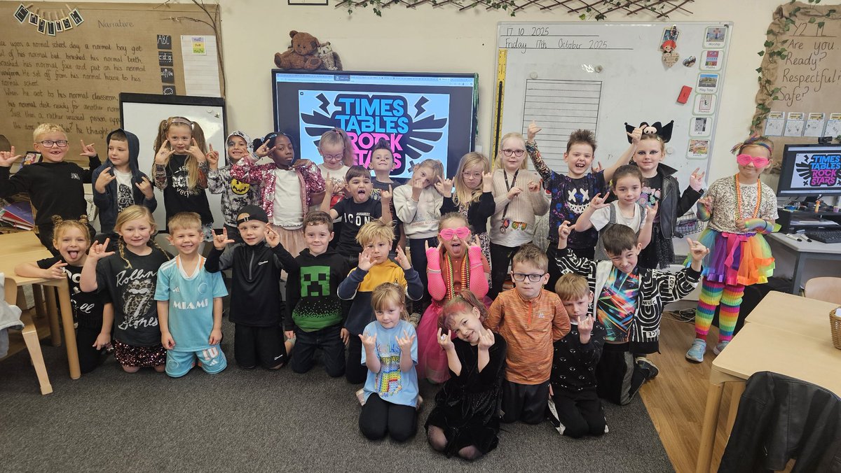 Everyone looked fabulous for Times Tables Rockstars Day! <a href="/MrGSGC/">Mr Grogan</a>