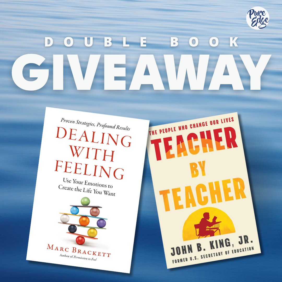 🔔 Double book giveaway happening now on Instagram!

📚 Enter to win <a href="/drmarcbrackett/">Marc Brackett</a>'s Dealing with Feeling AND <a href="/JohnBKing/">Dr. John B. King, Jr.</a>'s Teacher by Teacher for yourself AND a friend (4 books total). 

Simply head to Insta and:
➡️ Follow us (pureedgeinc)
➡️ Like the Insta post
➡️ Tag a friend
