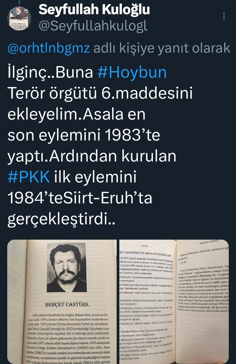 Seyfullahkulogl's tweet image. #Daima #Teyakkuz daima #Uyanık olmak şart..
Sırtlanlar sırtımızdan vurmak için fırsat bekliyor..
#Terör
#Ermeni meselesi
#PKK ve yeni uzantılarına #dikkat