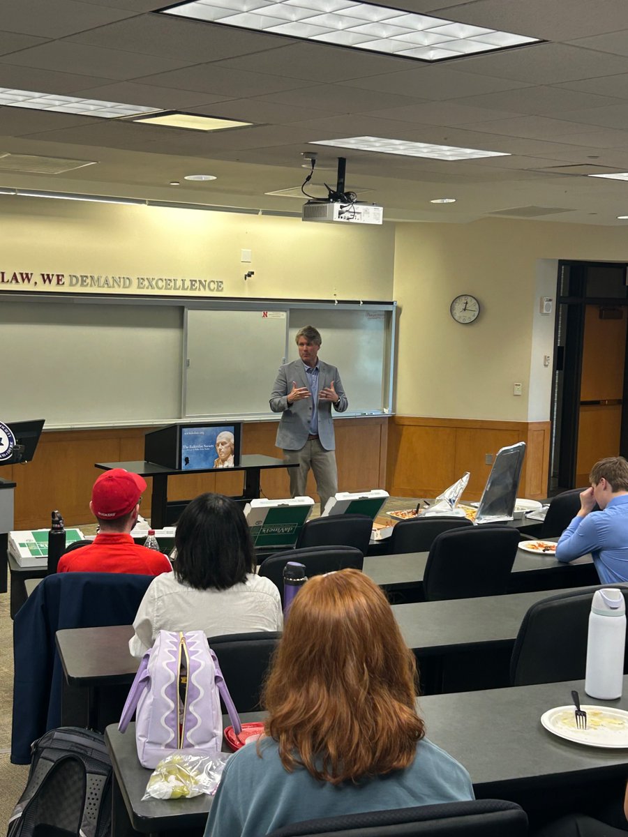 Great to be at the law school today talking about the AGO! Nebraska’s legal profession has a bright future.