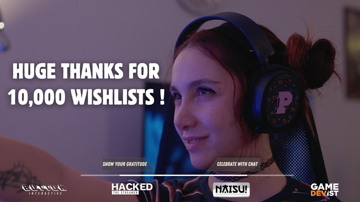We can’t thank you enough 💖

Our very first game Hacked: The Streamer just passed 10,000 wishlists on Steam! 🎉