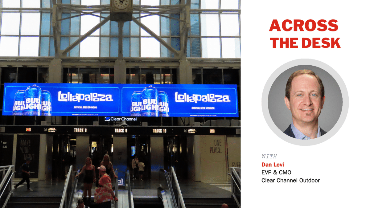 “Marketers have access to more data, dashboards and media channels than ever before, yet it’s increasingly challenging to reach a scaled audience with meaningful impact.” 

In this month’s #AcrossTheDesk feature in <a href="/TheDrum/">The Drum</a>, Dan Levi, EVP &amp; CMO of <a href="/ccoutdoor/">ClearChannelOutdoor</a>,  discusses how #OOH
