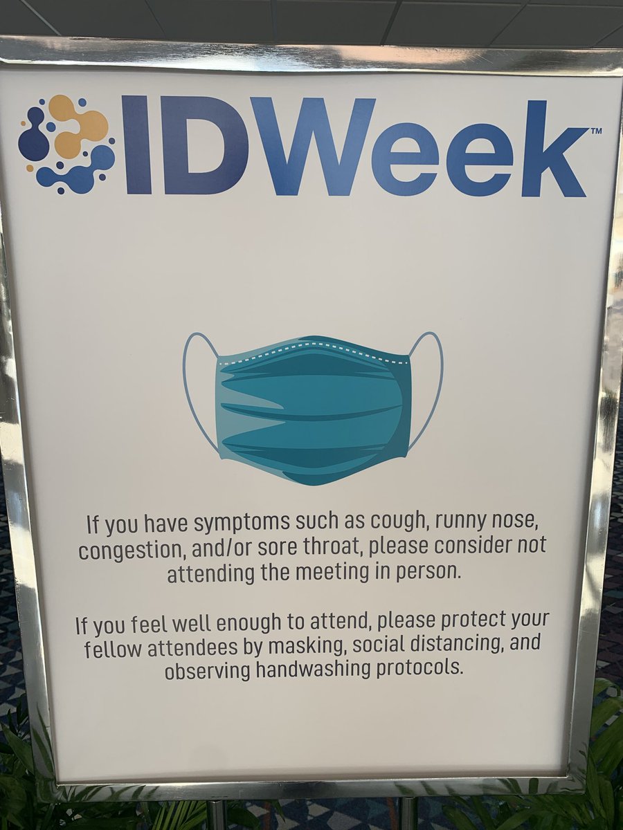 Ok friends - there is an infectious disease conference happening at the same conference center as my educator conference. 
This is the sign as they enter.

I’m super tempted to sneak into their conference and find a way to speak about clean air.

Who double dog dares me?