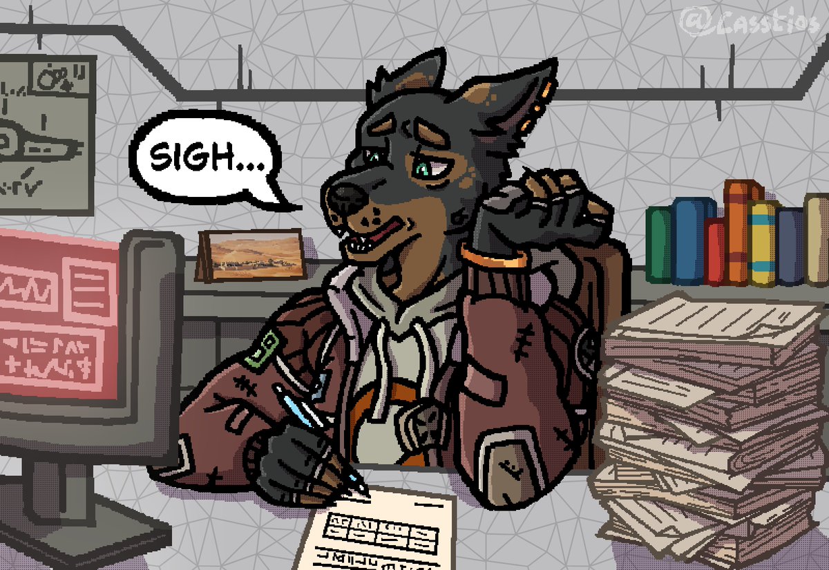 Marruk has some paperwork to do

#RoadsYetTraveled