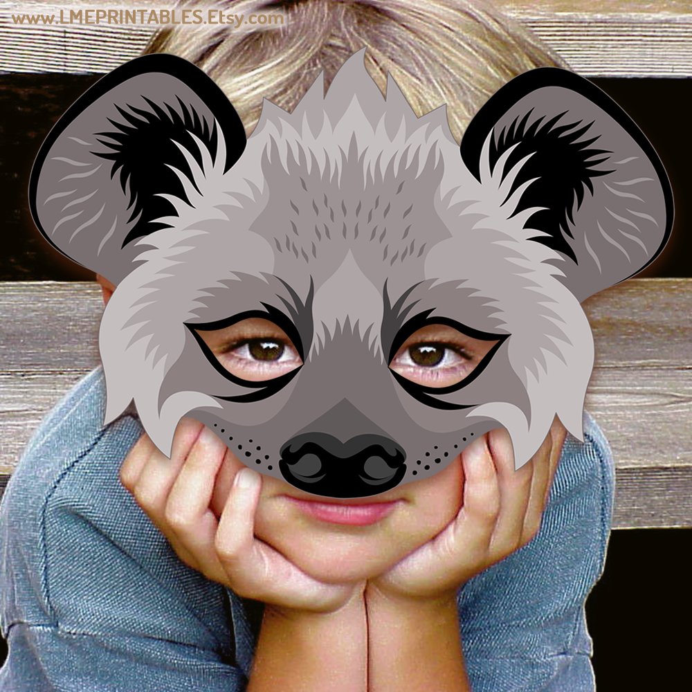 lmeprintables's tweet photo. Grey Hyena Mask Printable Animal Halloween Costume Safari Funny Party Adult Kid Birthday Lion King African Jungle Photo Booth Prop Carnival https://t.co/SxWmepgONH via @Etsy #thekinglionmasks #hyenamask #safaripartymasks #halloweenideas #birthdayideasforkids #halloweenactivity https://t.co/T2Eh92JTru