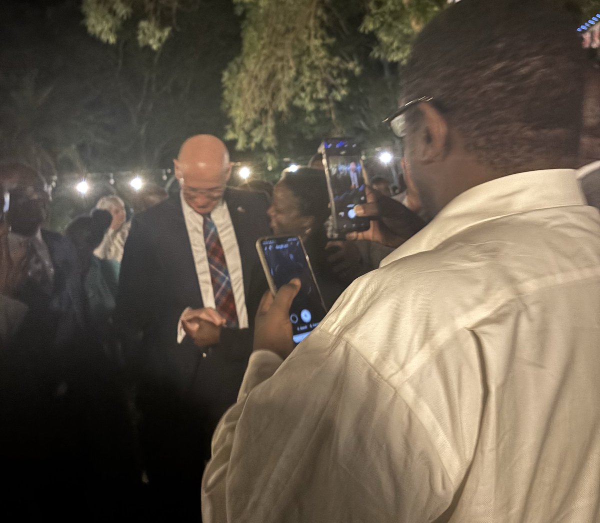 Friday night drinks in the British High Commission in Lilongwe, Malawi. Yes that is John Swinney.