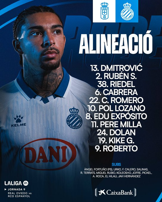 🏟️ ¡YAA RUEDAA EL BALÓN EN EL CARLOS TARTIERE!

<a href="/RealOviedo/">Real Oviedo</a> 🆚 <a href="/RCDEspanyol/">RCD Espanyol de Barcelona</a> 

🎙️ <a href="/pablosalvarez94/">Pablo Sánchez</a> 

🕵️ <a href="/tatofelgueroso/">Ignacio Felgueroso</a> 

👨‍🏫 <a href="/jmolivan/">José Manuel Oliván Méliz</a> 
👨‍🏫 Dusan Antic

🔴 #MARCADOR

📺 youtube.com/watch?v=wzEhsp…