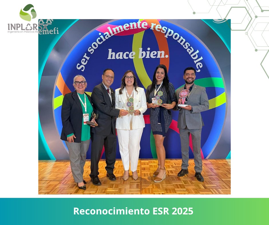 INPLARSA's tweet photo. ¡5 años consecutivos como Empresa Socialmente Responsable (ESR)! 🌿
En INPLARSA seguimos comprometidos con la ética, la sostenibilidad y la regeneración del planeta. 🌎💚
#ESR2025 #INPLARSA #ResponsabilidadSocial #Cemefi #RegenerandoElPlaneta https://t.co/qKJyFx1eOv