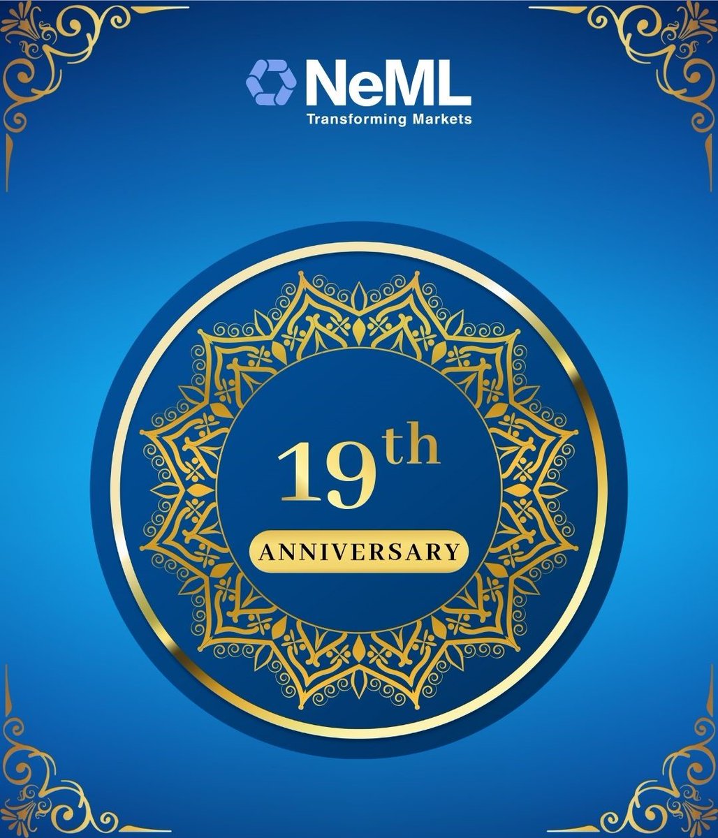 NCDEXeMarkets's tweet image. Happy 19th Anniversary to NCDEX e Markets Ltd. (NeML)! 🎉

Your support has established NeML as an enduring institution across the Indian agri &amp;amp; non-agri sectors.

We&apos;re here to stay, driving efficiency &amp;amp; shared prosperity on all our price discovery platforms.

#NeML #IndiaAgri