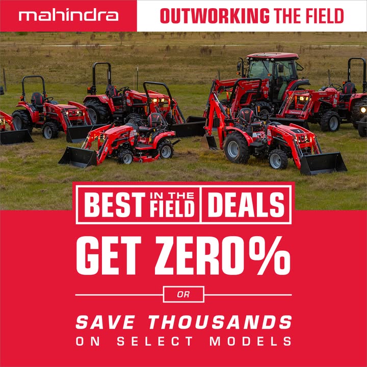 upcatmqt's tweet photo. Mahindra's Best in the Field Deals are here! Save big on the tractor you need. Find one of our 450+ local, family-owned dealers at https://t.co/ES72nU4Jzo Call us today at (906) 226-7000
.
.
.
#Mahindra #MahindraTractors #DirtWarrior #TractorFanatic #October #HelloFall https://t.co/YuEtY7amUj