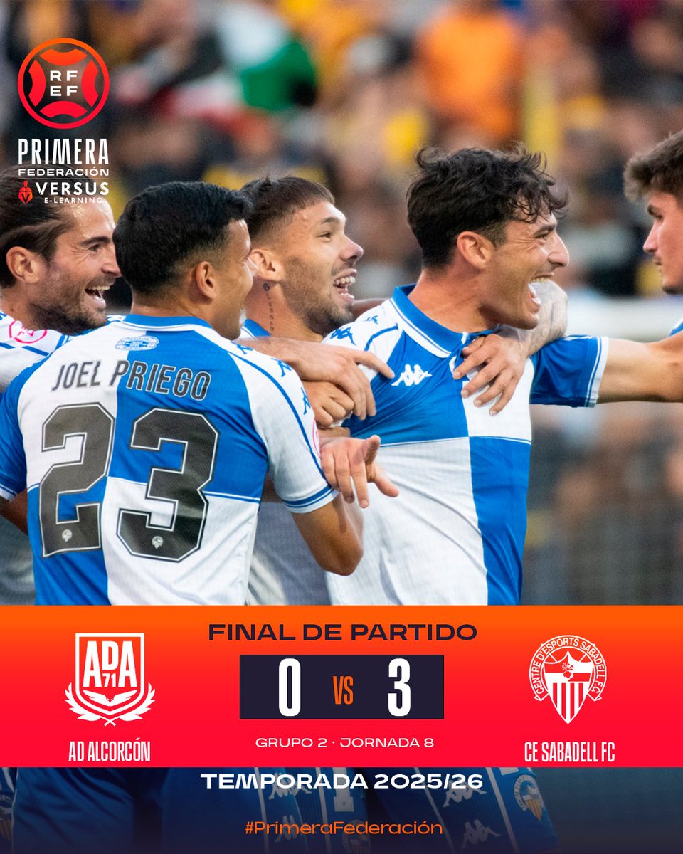𝗙𝗜𝗡𝗔𝗟 | #AlcorcónSabadell  

👊 ¡Partidazo del Sabadell en Santo Domingo!

#PrimeraFederación | #VersusELearning