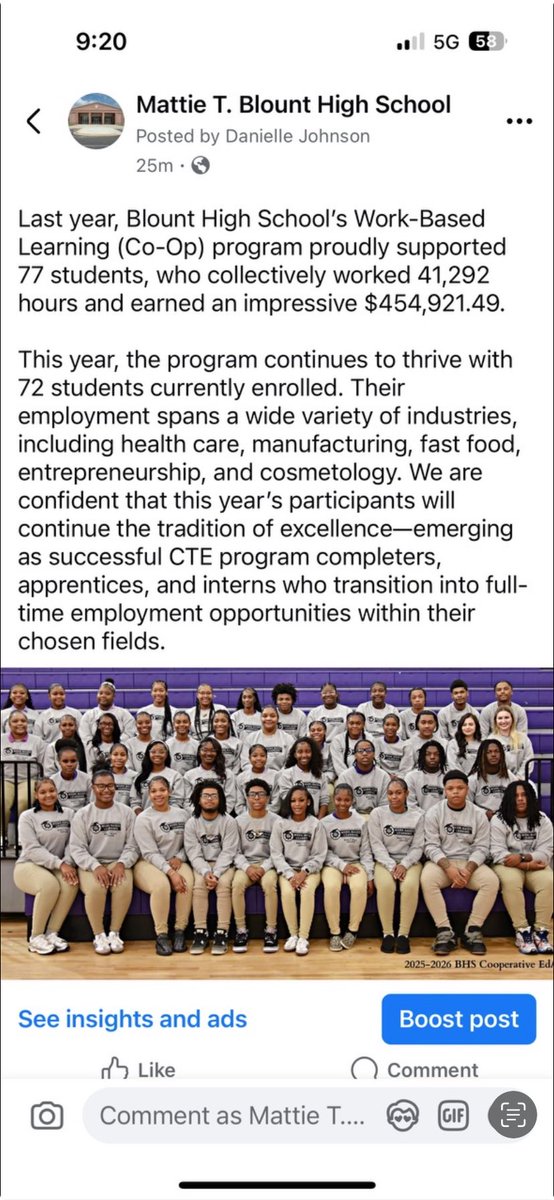principalwoods's tweet photo. A BIG Blount shoutout to the Co-Op Program doing numbers with our students! Go Leopards! https://t.co/16Sfb15oqb