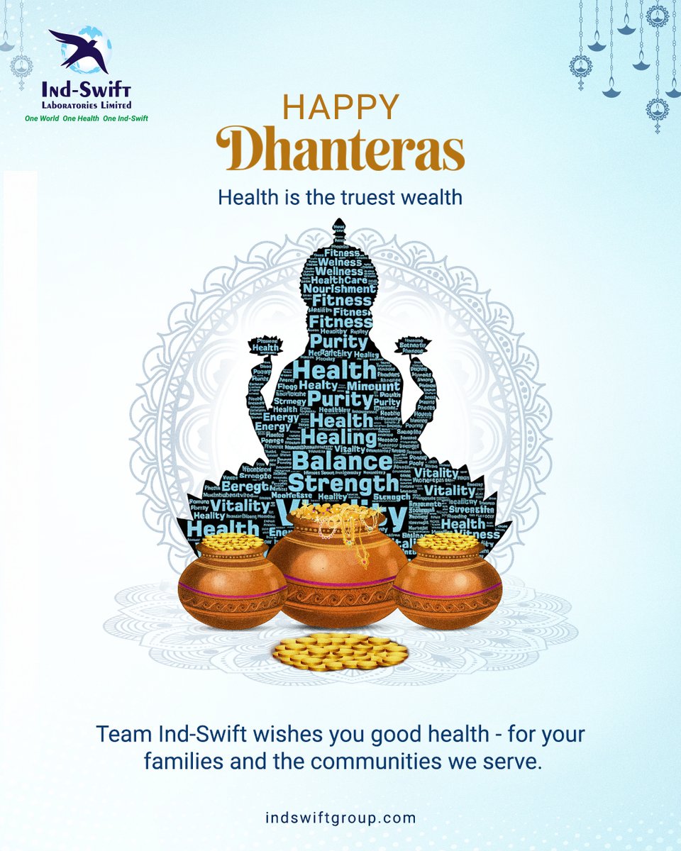 indswiftlabs's tweet image. This Dhanteras, we wish for what we work towards every day — a world where health is the truest form of wealth. 

🌐 Visit us: indswiftgroup.com
📌 Follow us: Facebook | LinkedIn | Instagram

#Dhanteras #HealthIsWealth #IndSwiftGroup #IndSwiftLabs #OneWorldOneHealth