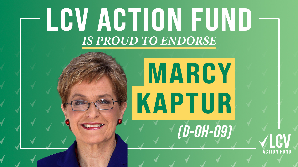 LCVoters's tweet image. .@Marcy_Kaptur has been a longtime leader fighting to advance our clean energy future and protect our clean air and water.

#LCVAF is thrilled to endorse her for re-election in #OH09