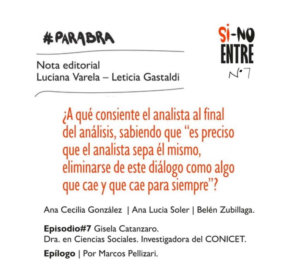 35jornadasEOL's tweet photo. 🗣️ SALIÓ 🅑︎🅞︎🅛︎🅔︎🅣︎🅘︎🅝︎ SÍ❗️

🎙️Episodio 7 con Gisela Catanzaro 
Escúchalo en 👇
https://t.co/xellSqxp62

▪️Epílogo 👉 Marcos Pellizari 
https://t.co/S0wdXYW9Md

🏷️ Los invitamos a su lectura desde el siguiente link 👇

https://t.co/F0YI0CzUYV 

¡Buena lectura! 📖 https://t.co/xPYBfa0JCp