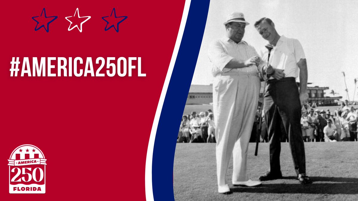 Florida’s golf courses have always attracted famous faces including Jackie Gleason and Arnold Palmer. #America250FL <a href="/FLACommerce/">FloridaCommerce</a>
