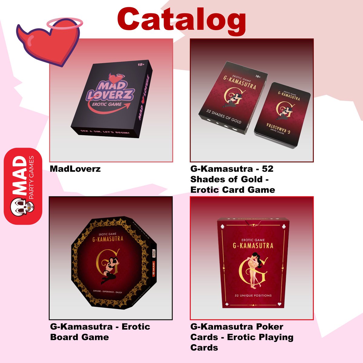 MadPartyGames's tweet photo. In addition to yesterdays catalog, we want to introduce our special category games: smoking games 💨 and spicy games 💋. #SPIEL #SPIELEssen #Essen #Spiel2025 #SpielEssen2025 #boardgames #cardgames #partygames #Madpartygames https://t.co/AIJhOcr3hW