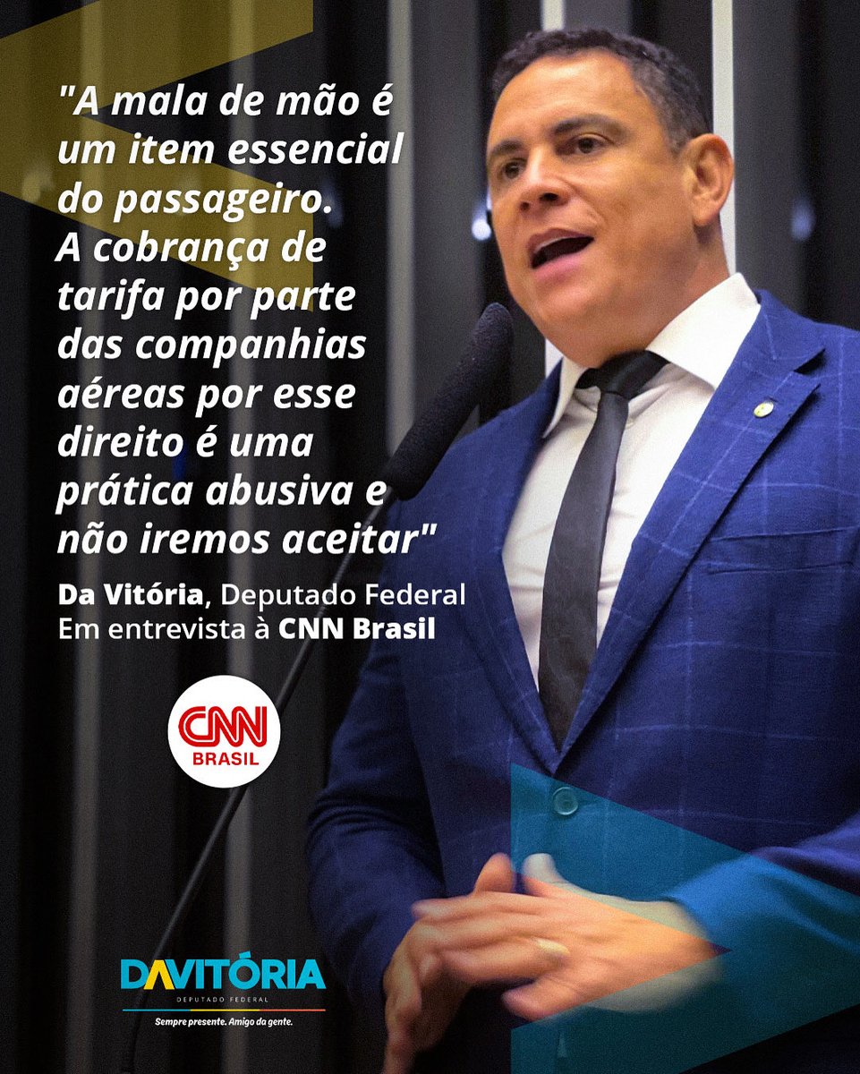 A mala de mão gratuita nos voos é um item essencial e um direito do passageiro. Cobrar pelo serviço é uma prática abusiva. Essa foi a defesa que fiz em entrevista à <a href="/CNNBrasil/">CNN Brasil</a>.