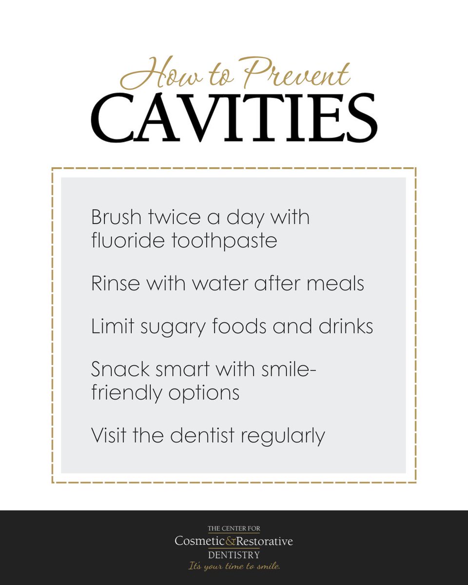 TCCRDVA's tweet image. Cavities are common—but the good news is they’re also preventable! 🦷✨
With a few daily habits, you can keep your teeth strong, healthy, and cavity-free. 👍

#NationalDentalHygieneMonth #OralHealth #TeethTips #Dentistry