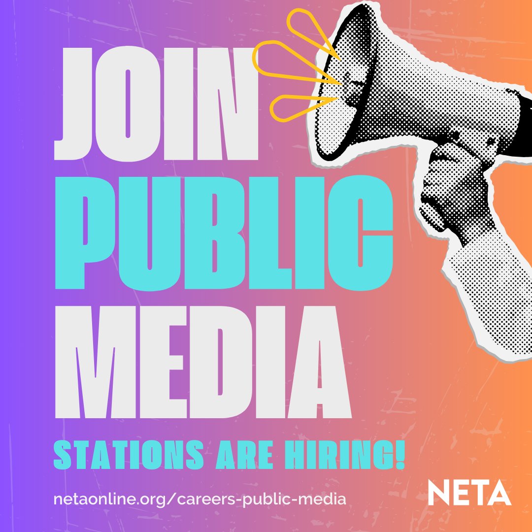 NETA_Tweets's tweet image. Looking for a meaningful career? Public media could be a perfect fit! Join a field that combines storytelling, education & community engagement. Find current openings across the country at netaonline.org/careers-public…. #publicmediacareers #publicmediajobs #pubmediathires #publicmedia