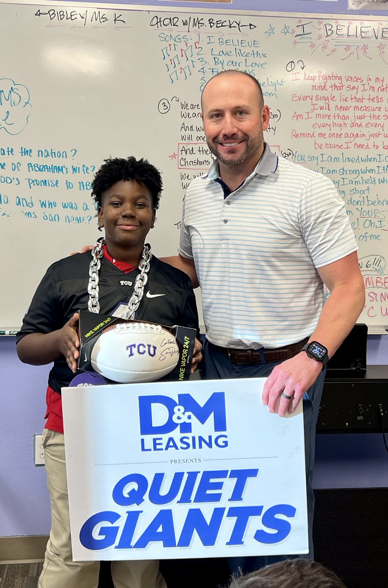 HopeFarmInc's tweet image. Day MADE!  @dmleasing and @tcuathletics are sending our newest Quiet Giant, Taylor and his mom to the TCU game tomorrow!  We are SO EXCITED for Taylor!