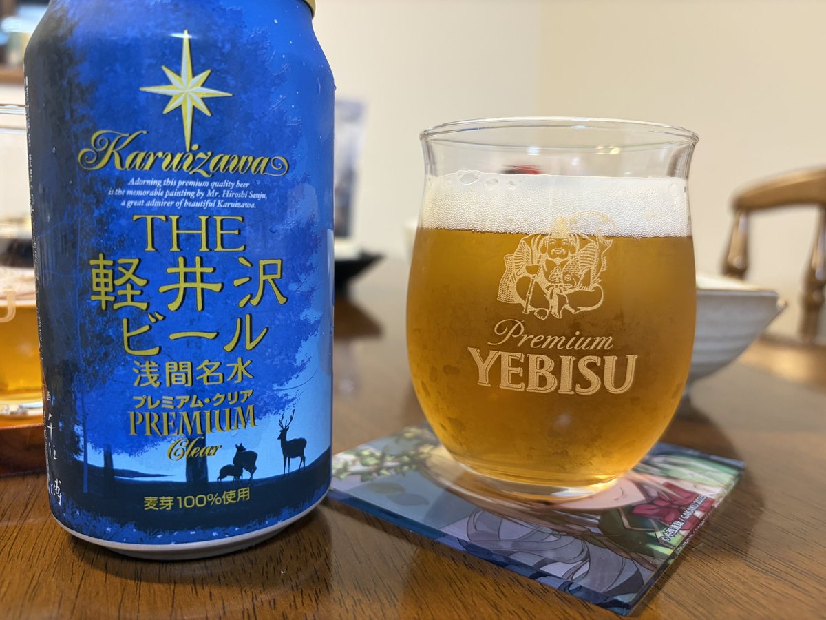 チャーシューたっぷり載せ、ちゃんぽん。
軽沢ビール(プレミアムクリア)は後味スッキリで美味しかった