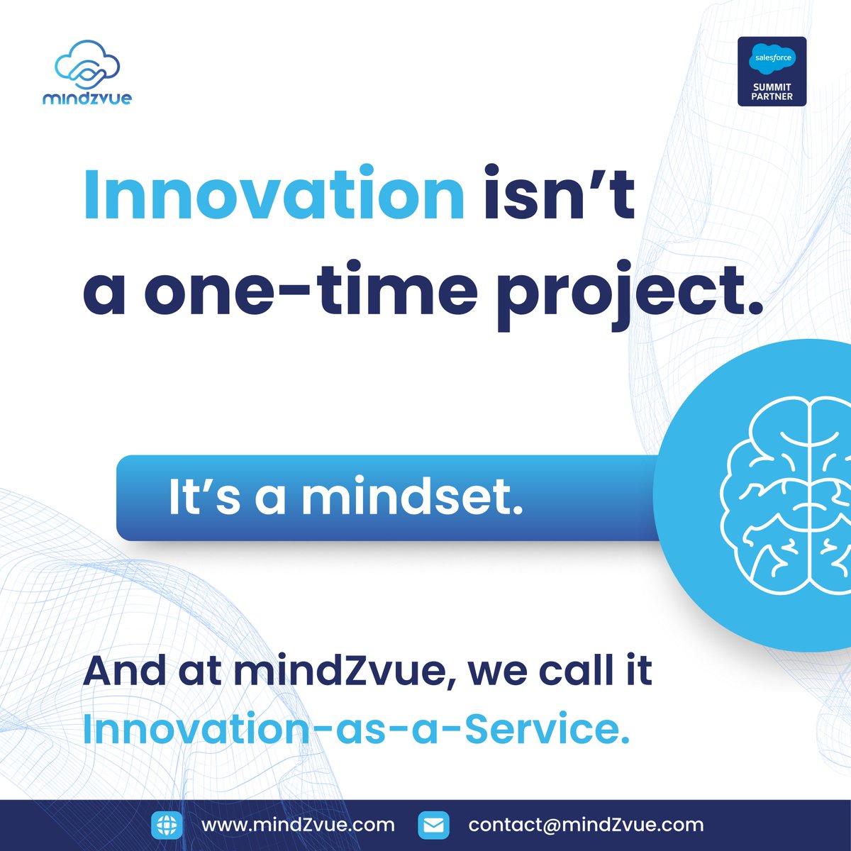 MindZvue's tweet image. Not a one-time project, but a repeatable model that evolves with your business.

Know More About mindZvue: 🌐 bit.ly/3WfjfJP

#mindZvue #SummitPartner #InnovationAsAService #Agentforce @salesforce @Dreamforce @Vinayforce
