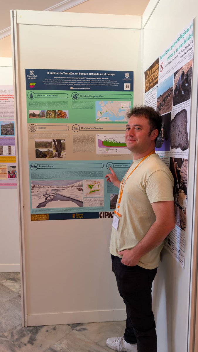 PaleoIberica's tweet photo. 📊 Sesión póster:
👉 Inclusión de yacimientos triásicos en la candidatura de #Sigüenza a Patrimonio Mundial #UNESCO
👉 1er Congreso Científico Escolar de las Jornadas Paleontológicas de Cañizares  @Senayinsitu 
👉 El bosque atrapado en el tiempo de Tamajón (Sergio García) https://t.co/jIMXcgXVE4